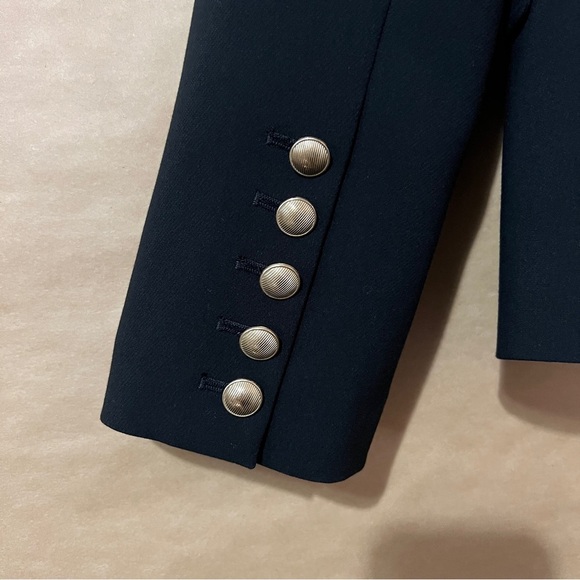 L'Agence | Kenzie Blazer Double Breasted Sculpted Jacket Black Size 8 - Picture 11 of 14